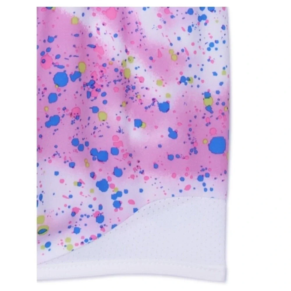 Athletic Works Girls Printed Active Running Shorts Large 10-12 Plus New Splatter